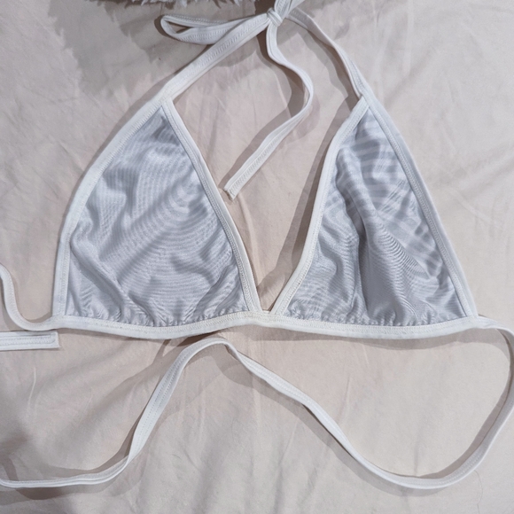 Triangle Festival / Rave Bikini Top w/ Funky Pattern - Picture 4 of 4